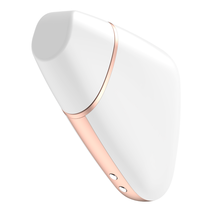 SATISFYER - LOVE TRIANGLE AIR PULSE STIMULATOR & VIBRATOR WHITE - Amore24