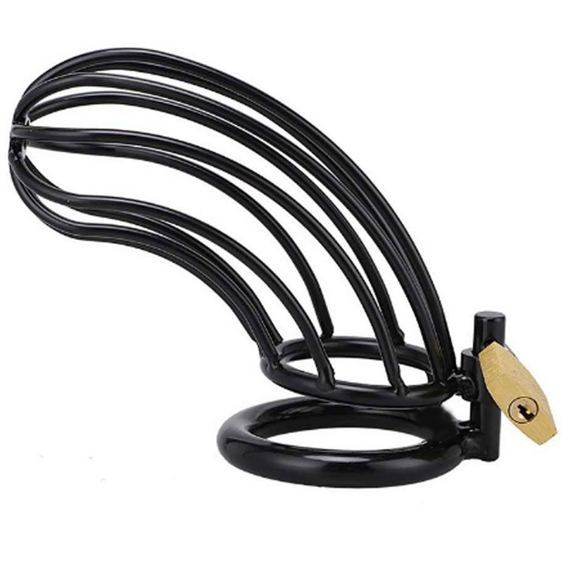METAL HARD - BLACK BIRD CHASTITY RING CAGE - Amore24