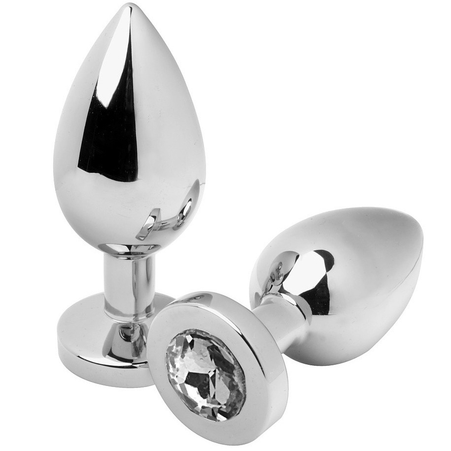 METAL HARD - ANAL PLUG DIAMOND TRANSPARENT MEDIUM 7.62CM - Amore24