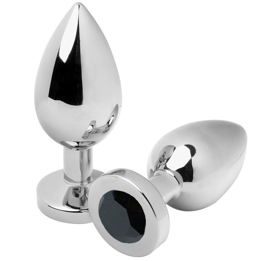 METAL HARD - ANAL PLUG DIAMOND BLACK MEDIUM 7.62CM - Amore24