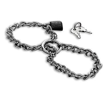 METAL HARD - HANDCUFFS WITH STAINLESS STEEL CHAIN. - Amore24