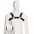 LEATHER BODY - BLACK BULL DOG HARNESS - Amore24