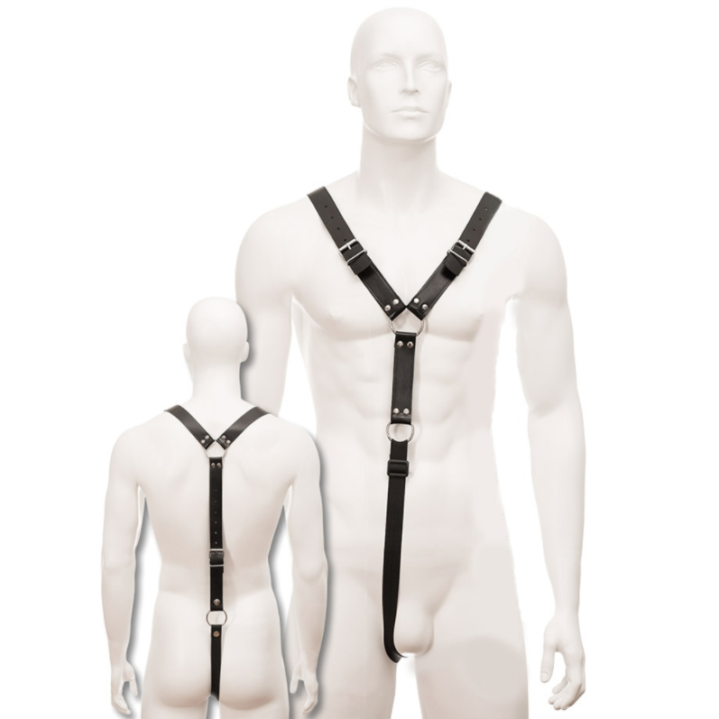LEATHER BODY - HARNESS MEN BLACK - Amore24
