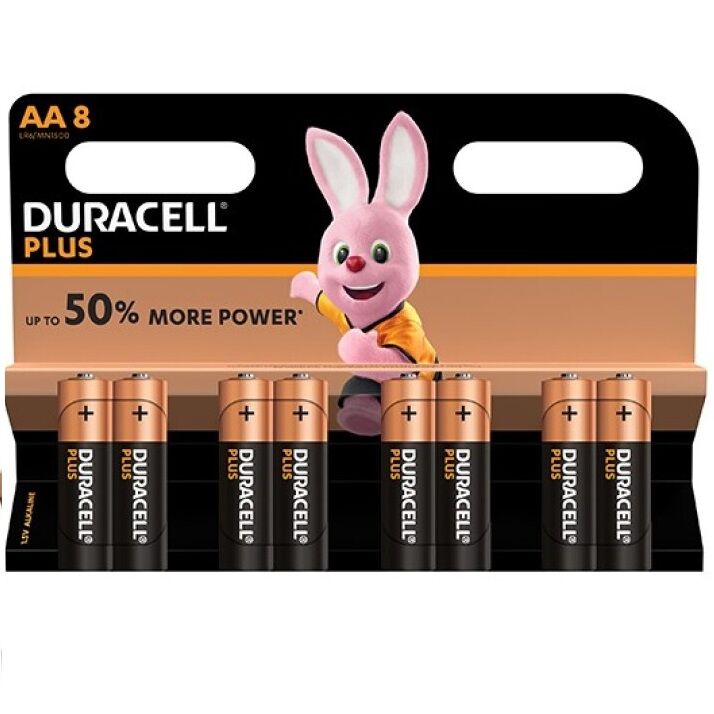 DURACELL - PLUS POWER BATTERY AA LR6 8UNITS - Amore24