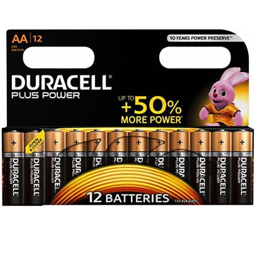 DURACELL - PLUS POWER BATTERY AA LR6 12UNITS - Amore24