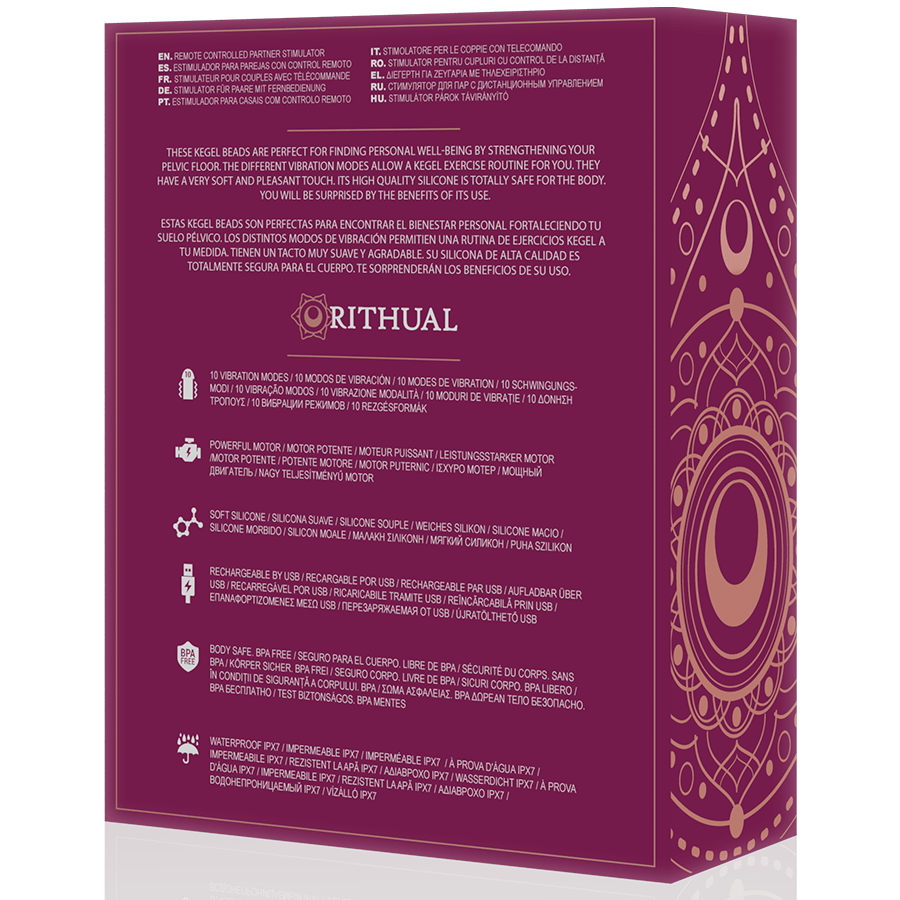 RITHUAL - NISHA RECHARGEABLE VIBRATING KEGEL BALLS ORCHID - Amore24