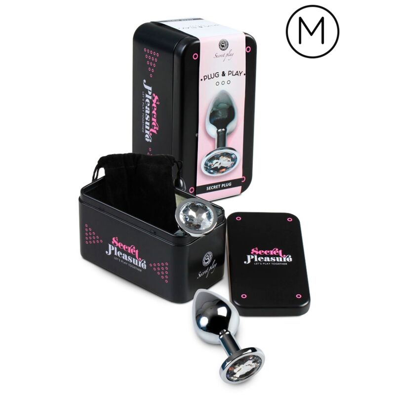 SECRETPLAY - PLUG ANAL TRANSPARENT ALUMINUM 7CM - Amore24