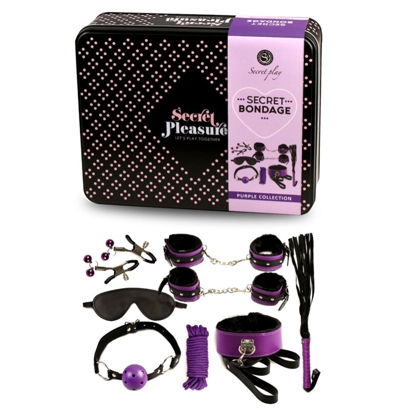 SECRETPLAY - BDSM SET 8PCS PURBLE /BLACK - Amore24