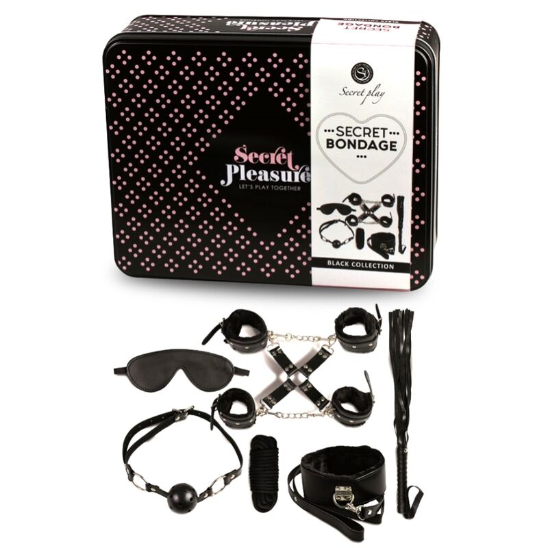 SECRETPLAY - BDSM SET 8 PCS BLACK - Amore24