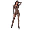 PASSION - WOMAN BS077 BODYSTOCKING ONE SIZE WHITE - Amore24