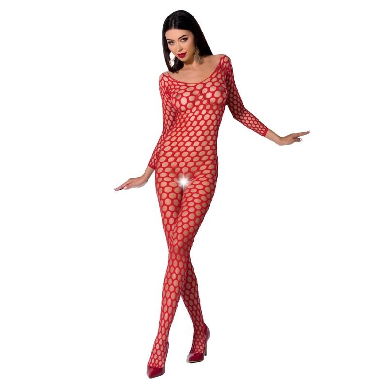 PASSION - WOMAN BS077 BODYSTOCKING ONE SIZE WHITE - Amore24