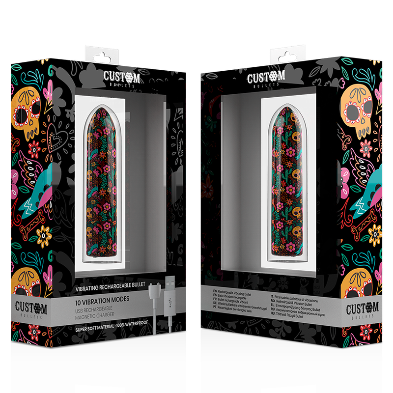 CUSTOM BULLETS - RECHARGEABLE SKULL MAGNETIC BULLET 10 INTENSITIES - Amore24