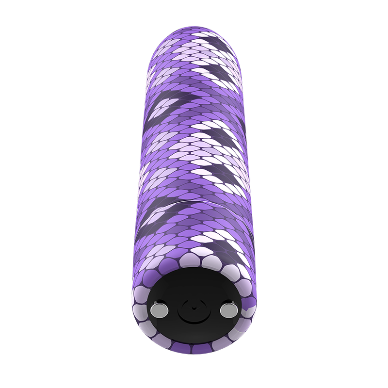 CUSTOM BULLETS - RECHARGEABLE SNAKE PURPLE MAGNETIC BULLET 10 INTENSITIES - Amore24