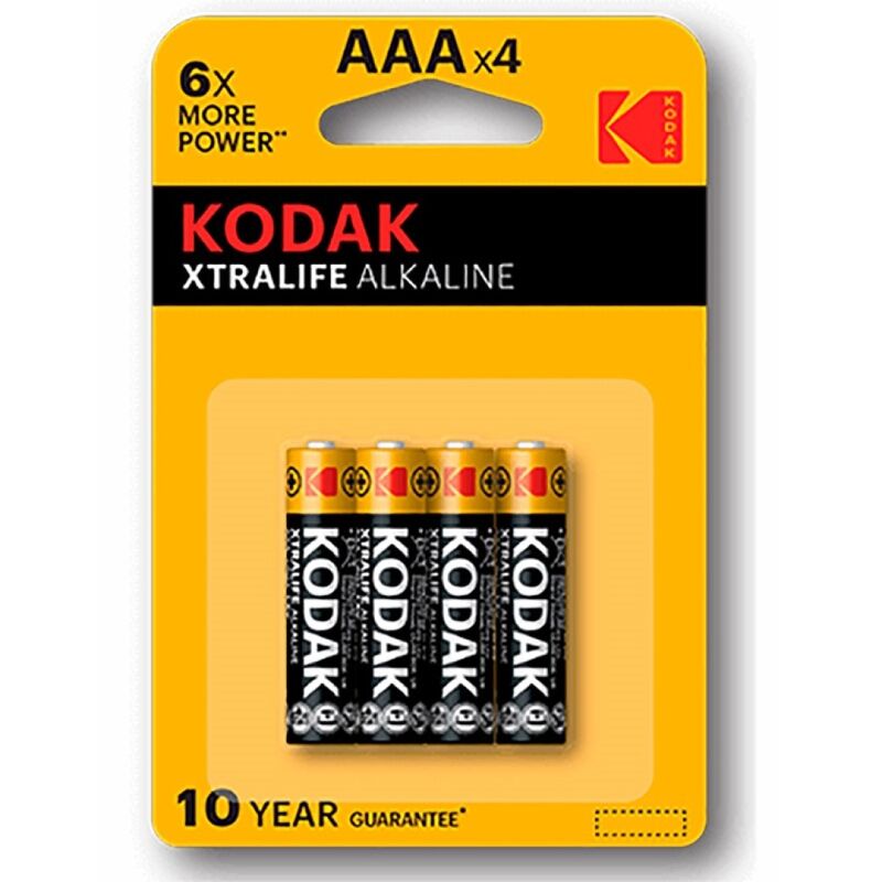 KODAK - XTRALIFE ALKALINE BATTERY AAA LR03 BLISTER * 4 - Amore24