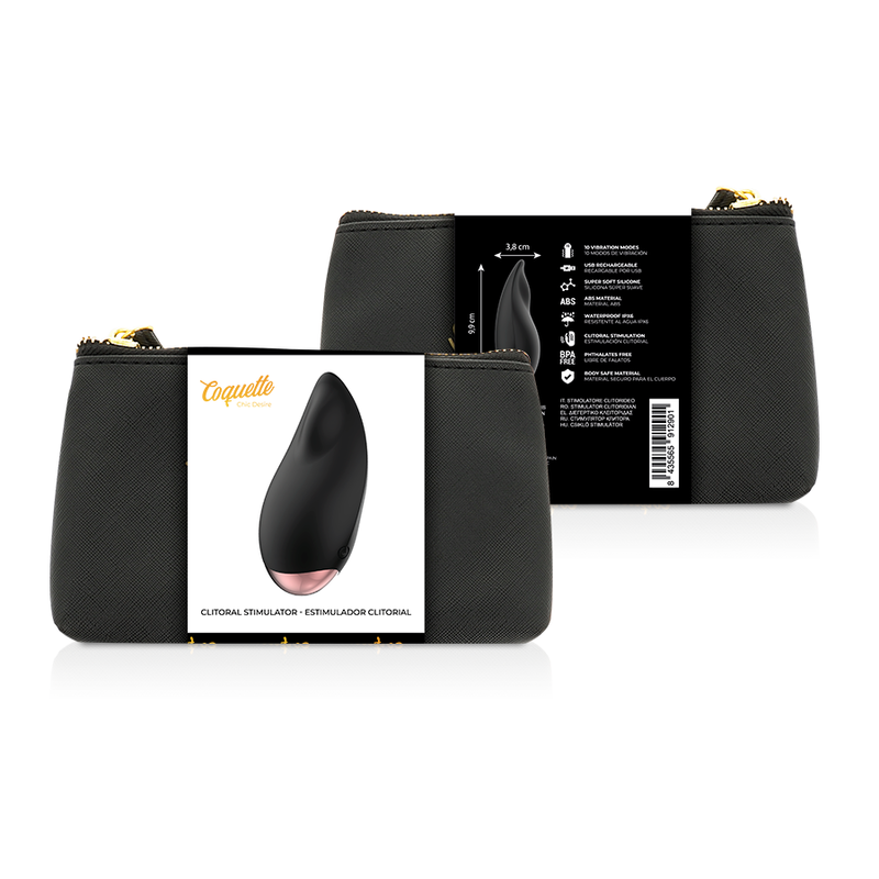 COQUETTE CHIC DESIRE - CLITORIAL STIMULATOR BLACK / GOLD DROP - Amore24
