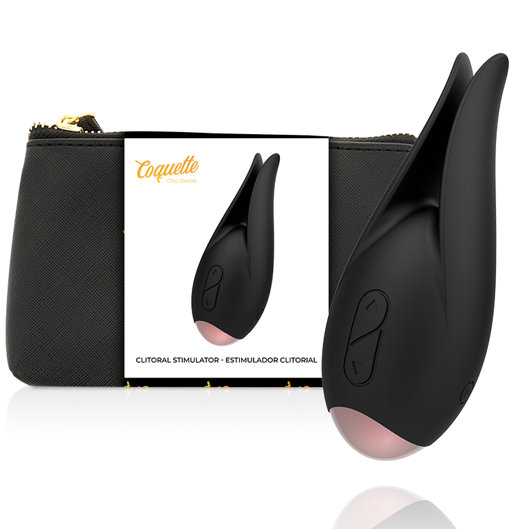 COQUETTE CHIC DESIRE - CLITORIAL STIMULATOR BLACK / GOLD FLOWER - Amore24