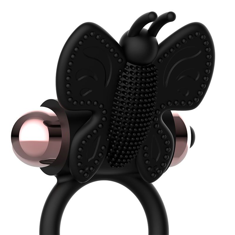 COQUETTE CHIC DESIRE - COCK RING BUTTERFLY WITH VIBRATOR BLACK/ GOLD - Amore24