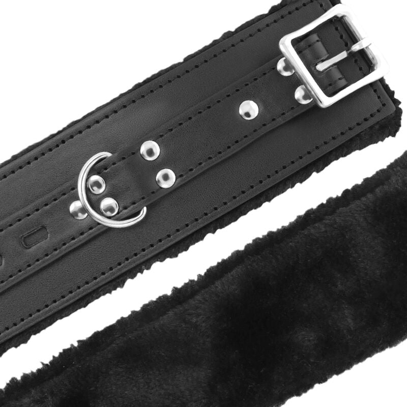 DARKNESS - BLACK LINED BDSM HANDCUFFS - Amore24