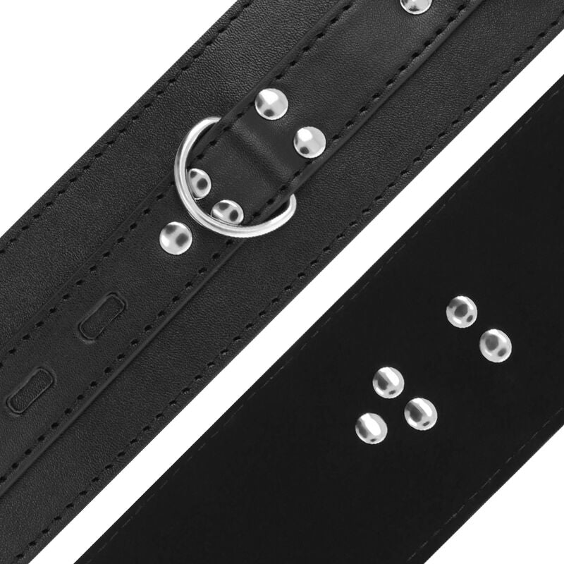 DARKNESS - BLACK LEATHER HANDCUFFS - Amore24