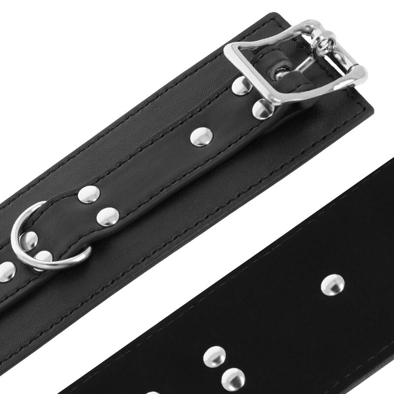 DARKNESS - BLACK LEATHER HANDCUFFS - Amore24