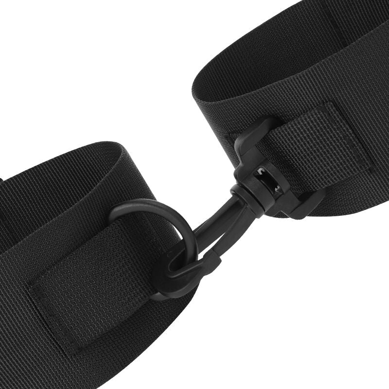 DARKNESS - BLACK NYLON ANKLE CUFFS - Amore24