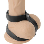 DARKNESS - LEATHER ADJUSTABLE PENIS AND TESTICLE RING - Amore24