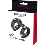 DARKNESS - LEATHER ADJUSTABLE PENIS AND TESTICLE RING - Amore24