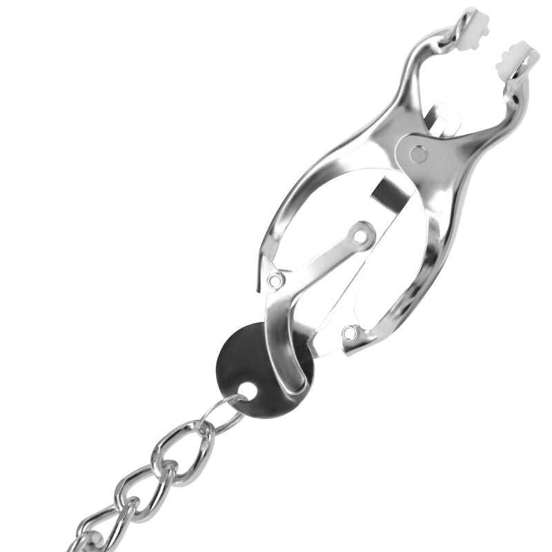 DARKNESS - METAL NIPPLE CLAMP WITH CHAIN - Amore24