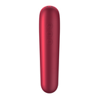 SATISFYER - DUAL LOVE VIBRATOR AND SUCTIONER WITH PULSED AIR RED - Amore24