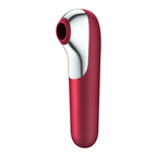 SATISFYER - DUAL LOVE VIBRATOR AND SUCTIONER WITH PULSED AIR RED - Amore24
