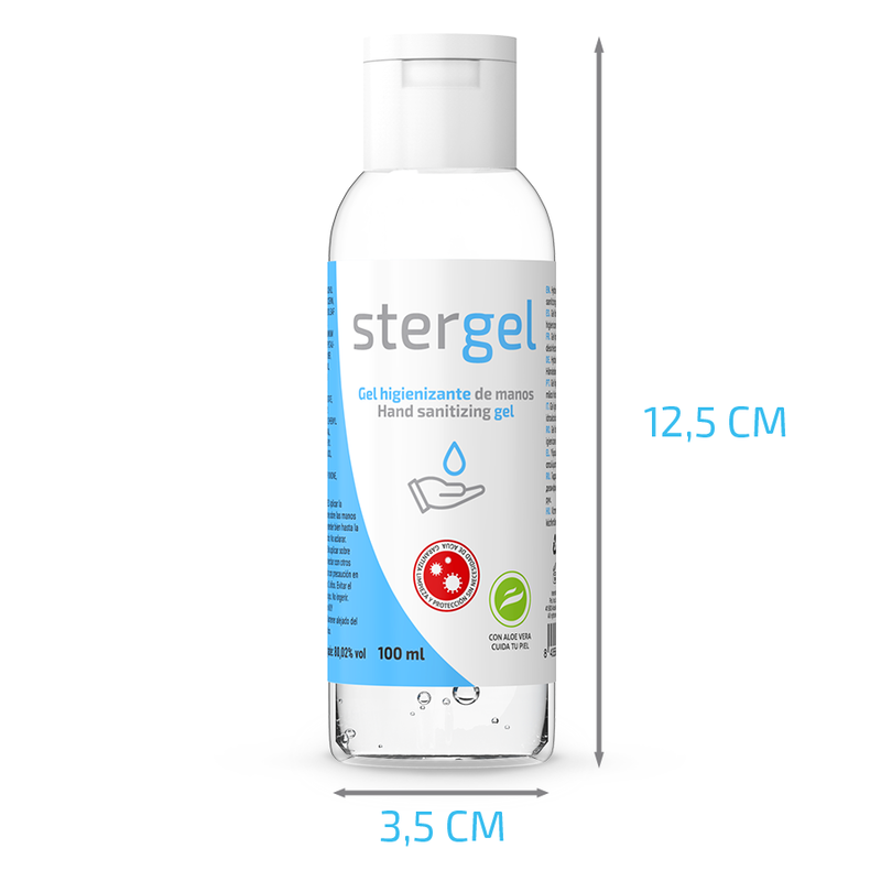 STERGEL - HYDROALCOHOLIC HAND SANITIZING GEL ALOE VERA 100ML - Amore24