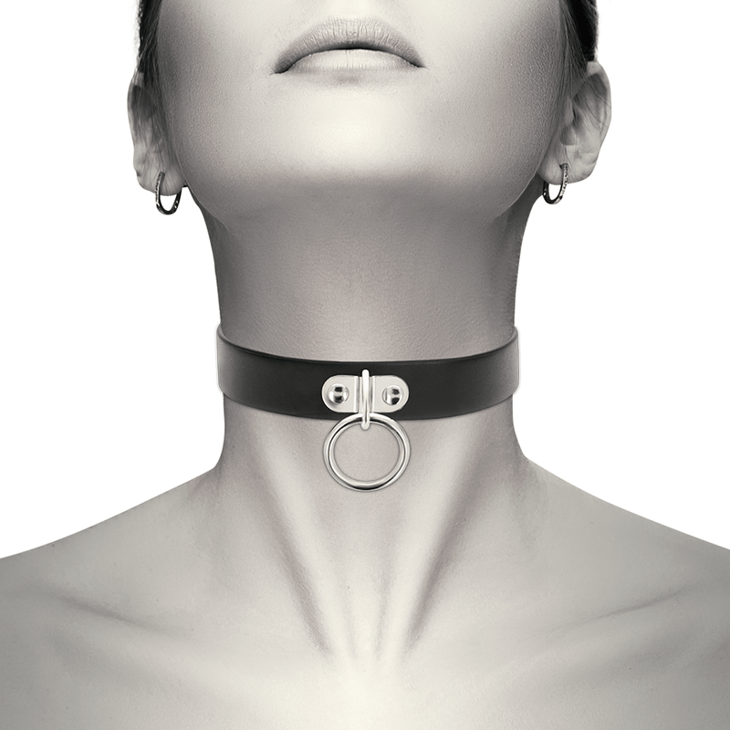 COQUETTE CHIC DESIRE - VEGAN LEATHER NECKLACE WOMAN FETISH ACCESSORY - Amore24