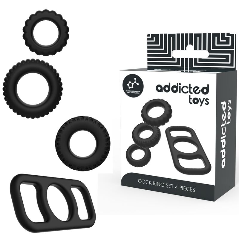 ADDICTED TOYS - COCK RING SET 4 PIECES - Amore24