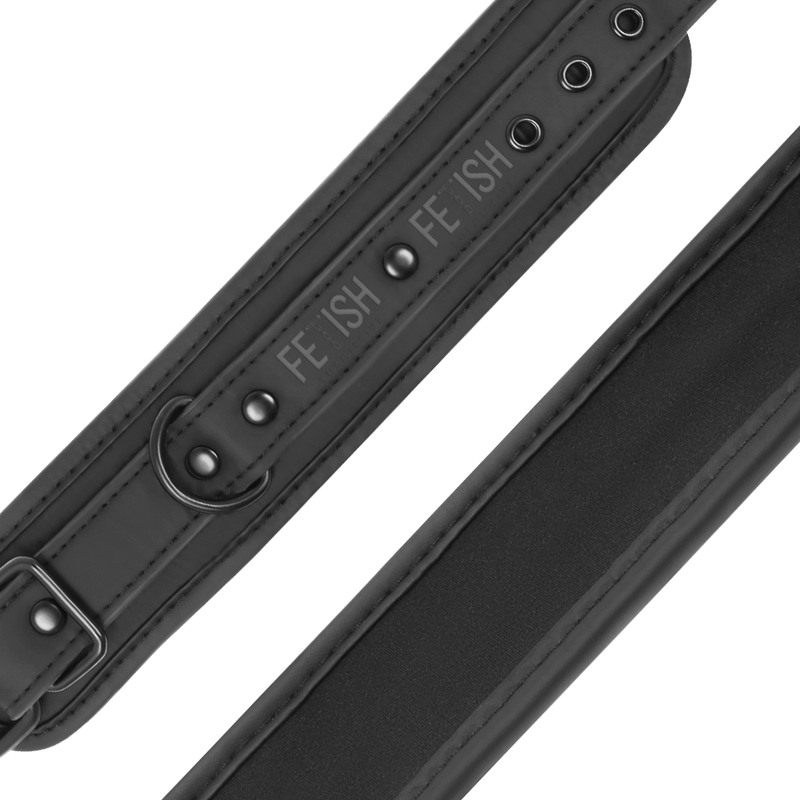 FETISH SUBMISSIVE - VEGAN LEATHER HANDCUFFS WITH NOPRENE LINING - Amore24