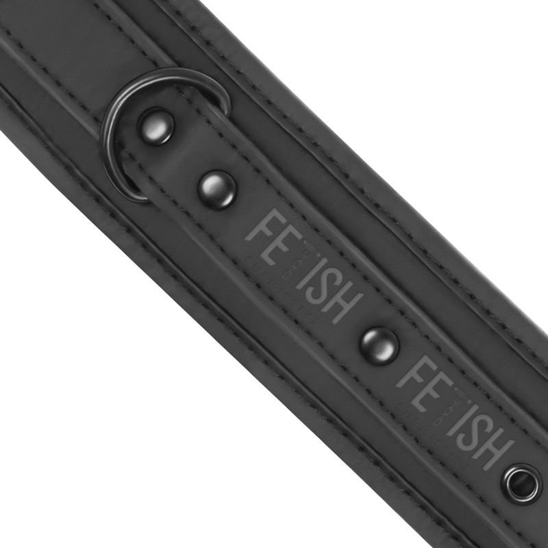 FETISH SUBMISSIVE - VEGAN LEATHER HANDCUFFS WITH NOPRENE LINING - Amore24