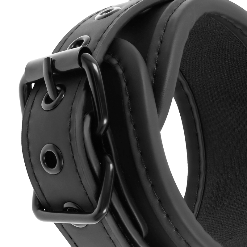 FETISH SUBMISSIVE - OPEN LEGS POSITION WITH NOPRENE LINING HANDCUFFS - Amore24