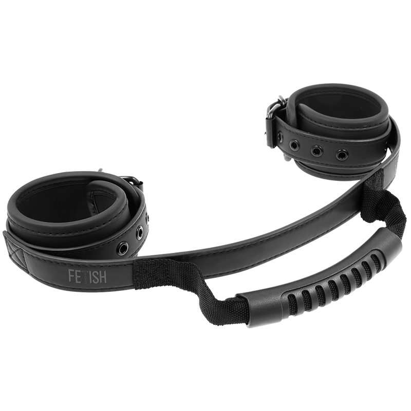FETISH SUBMISSIVE - NOPRENE LINING HANDCUFFS WITH HANDLE - Amore24