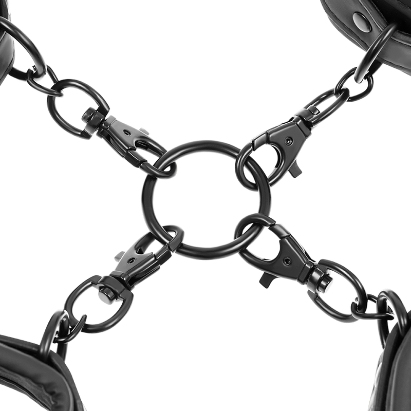 FETISH SUBMISSIVE - SET OF HAND AND ANKLE HANDCUFFS WITH NOPRENE LINING - Amore24