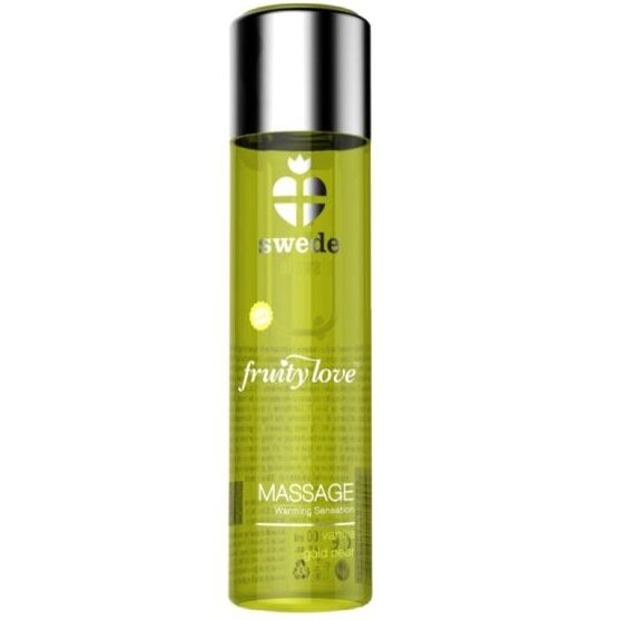 SWEDE - FRUITY LOVE WARMING EFFECT MASSAGE OIL VANILLA AND GOLD PEAR 60 ML. - Amore24