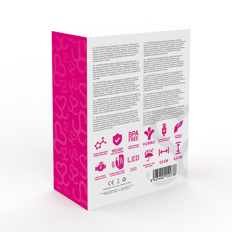 MORESSA - BRAD PREMIUM SILICONE RECHARGEABLE PINK - Amore24