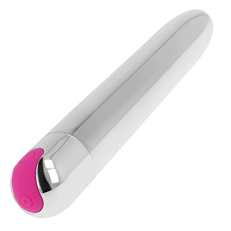 OHMAMA - RECHARGEABLE SILVER VIBRATOR 10 MODES 18.5 CM - Amore24