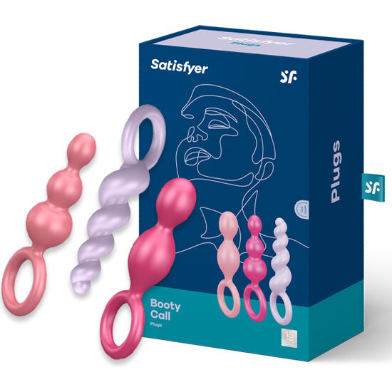 SATISFYER - ANAL PLUGS SET 3 PCS TRICOLOR - Amore24