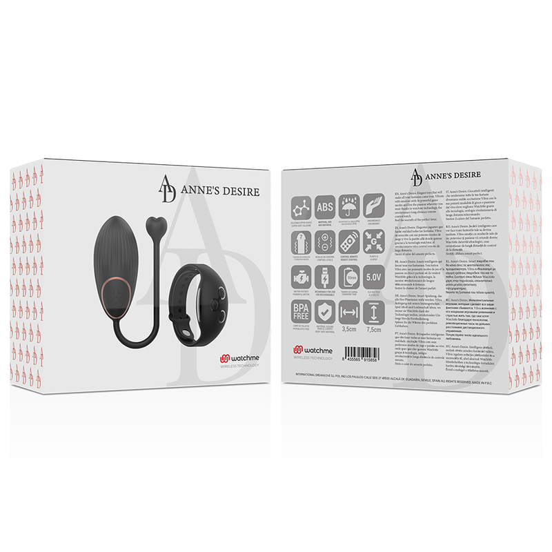 ANNE'S DESIRE - EGG REMOTE CONTROL TECHNOLOGY WATCHME BLACK - Amore24