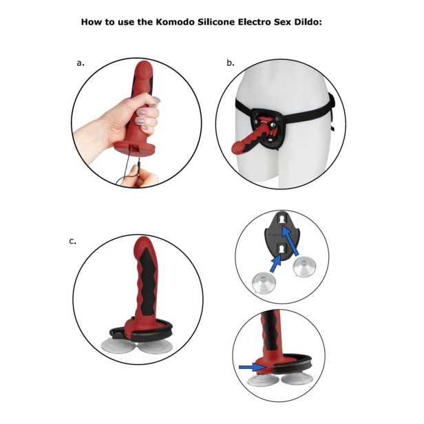 ELECTRASTIM - SILICONE FUSION KOMODO DILDO - Amore24