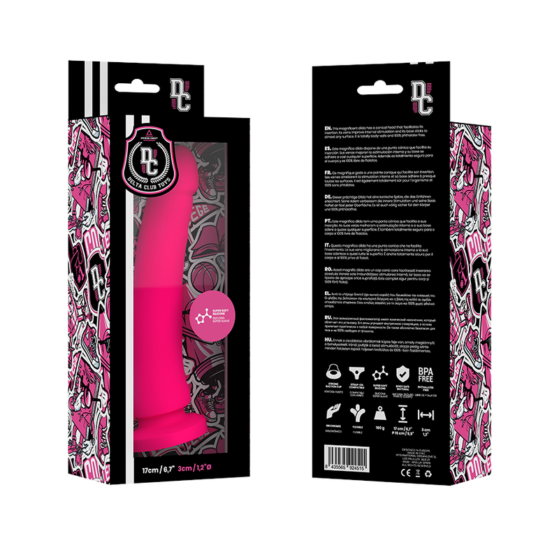 DELTA CLUB - TOYS PINK DILDO MEDICAL SILICONE 17 CM -O- 3 CM - Amore24