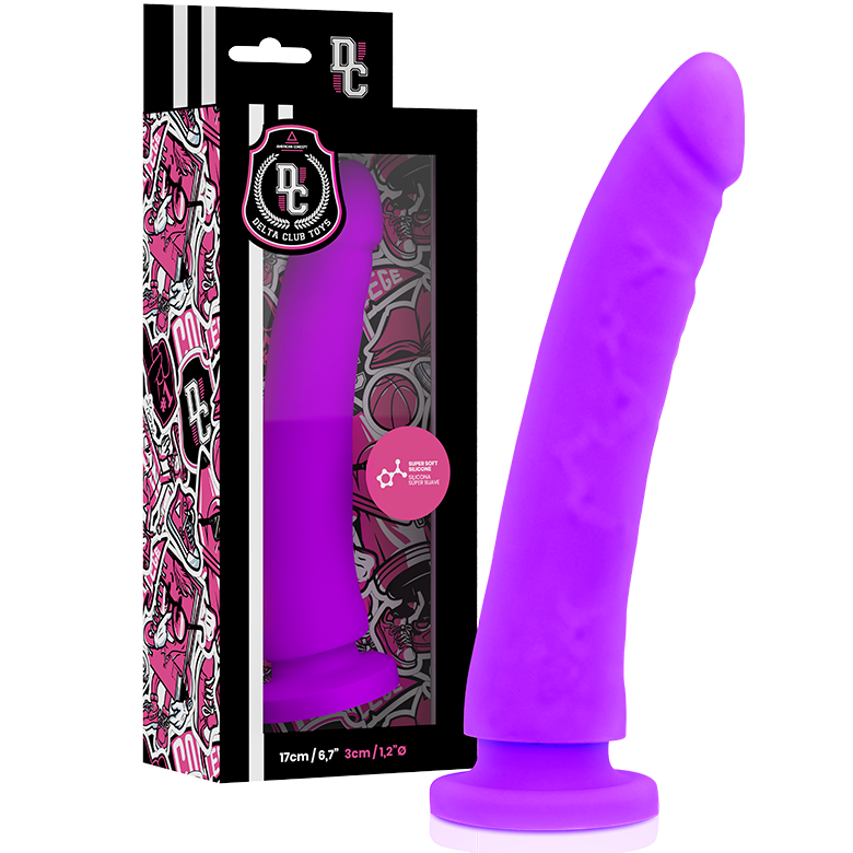DELTA CLUB - TOYS LILAC DILDO MEDICAL SILICONE 17 CM -O- 3 CM - Amore24