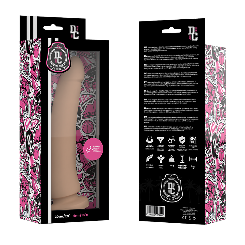 DELTA CLUB - TOYS NATURAL DILDO MEDICAL SILICONE 20 CM -O- 4 CM - Amore24