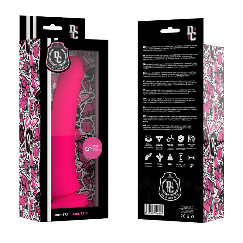 DELTA CLUB - TOYS PINK DILDO MEDICAL SILICONE 20 CM -O- 4 CM - Amore24
