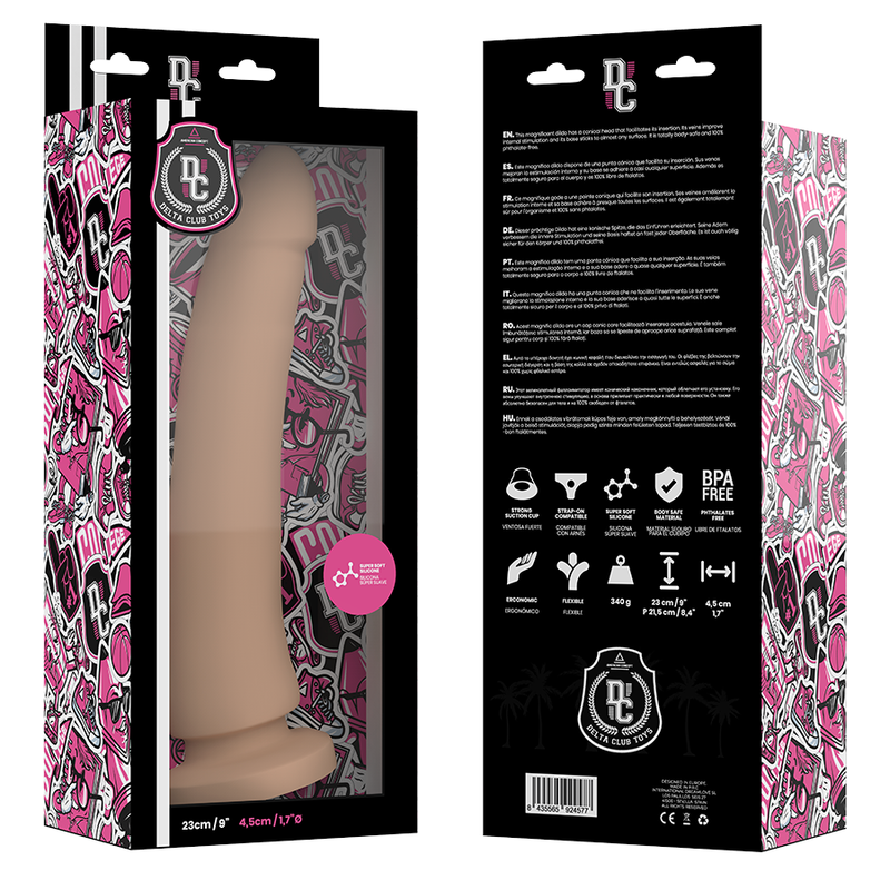 DELTA CLUB - TOYS NATURAL DILDO MEDICAL SILICONE 23 CM -O- 4.5 CM - Amore24