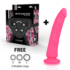 DELTA CLUB - TOYS HARNESS + DONG PINK SILICONE 20 CM -O- 4 CM - Amore24